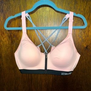 Victoria Sport Front Zip Pink 36B Sports Bra